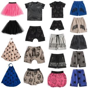 Giyim Setleri Nunu Çocuk Kız Erkek için Kısa Kollu Tee Gömlek Yaz Rahat Şort Baskılı Elbise Dantel Prenses Etekler Tasarımcı Giysileri 230626