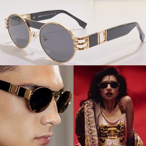 Klasyczne owalne okulary przeciwsłoneczne moda dama designerka metalowa rama okrągła moda moda Kobiety najwyższej jakości metalowe szklanki 40045U 55-20-145 LUNETTES de Soleil