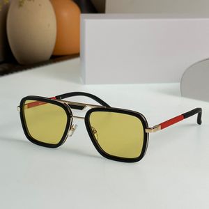 Óculos de Sol Quadrados Masculinos Lente Amarelo Dourado Óculos de Sol Gafas de sol Óculos de Sol Designer Occhiali da sole Óculos de Proteção UV400