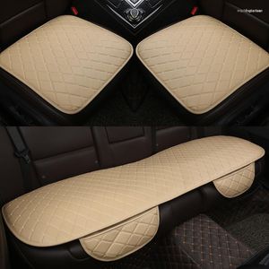 Bilstol täcker 3 st/set Universal Leather Cover Cushion Frab Baksäte Auto Protector Mat Pad PAINTIENT CLEANIN