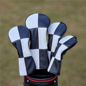 Golf Wood Headcovers Golf Club Head Cover for Driver Fairway Hybrid PU Leather Protector Wood Covers CX220516