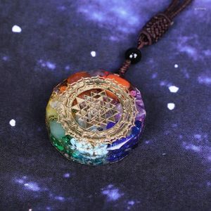 ペンダントネックレス12サイドジオメトリネックレスAgate Cube Energy Health 7 Chakra Healing Protection Crystal Women Men Choker