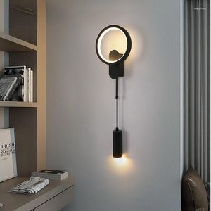 Vägglampor modern led lampa kreativ belysning fixtur levande sovrum badrum ljus kök nordiska sängkläder