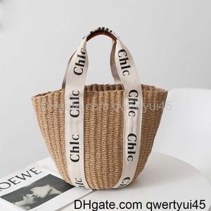 qwertyui45 Shoulder Bags Straw Bag Women Large Capacity Handle Bag Handmade Woven Handbag Bohemia Vacation Rattan Beach Bags Bucket Bags 022123H