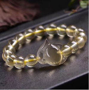 Strang Großhandel Kristall Gelb Natürliche Armbänder Für Frauen Mädchen Geschenke 8mm Perlen Mit Stein Trendy Schmuck