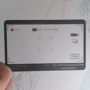 カードカスタマイズされたプリントPVC透明な名刺名カード100個のPPIECES /LOT