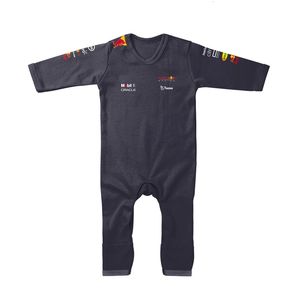 Rompers Baby Boy Round Neck Комбинезон с длинными рукавами Fan Racing Crawl Suit Baby Red Animal 3D Print Spring Sportswear 230626
