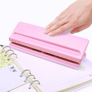 Punch Kwtrio Регулируемая перфунзер на рабочем столе 6Hole Punch с 6 листами для A4 A5 A6 B7 Organizer Planner Six Cring Binder