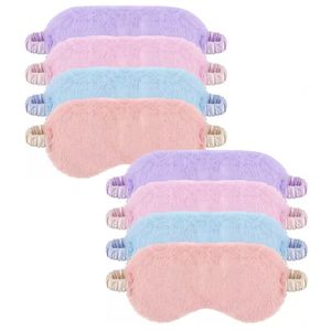 Maschere per dormire 8 pezzi Maschera per gli occhi in peluche Benda per gli occhi Giochi di società Bambini Sleeping Patch Travel Eyes Cover Fluffy 230626