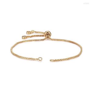 Braccialetti di collegamento 10 fili da 18 k oro placcato Slider Extender Bracciale Extender Catene con zirconia cubica per la produzione di gioielli