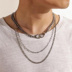 Choker Jioromy 3PCセットハンドカフネックレスフレンドパンクファッションネックジュエリーのためのステンレスステルステルストリートスタイルのギフト