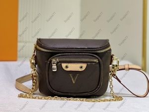 10a Top Designer Bag Women äkta läder Ny mini Bumbag midjeväskor plånböcker Crossbody väska handväska bröstbälte väska prägling blommor bum väska fanny pack väska midja