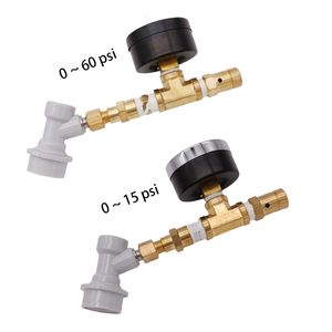 Bar Tools Ball Lock Spunding with Gauge Adjustable Pressure Relief Assembly Beer Brewing Equipment 230627
