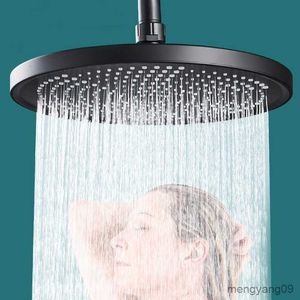 Soffioni doccia per bagno Soffione doccia nero Soffione doccia a pioggia Soffione doccia a pressione Soffione doccia tondo da 10 pollici ABS Accessori doccia spruzzatore superiore R230627