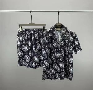 Herren-Hemden mit Blumen-Tiger-Print, lässig, Button-Down-Kurzarm, Hawaii-Hemd, Anzüge, Sommer, Strand, Designer-Hemden, M-3XL, QW6