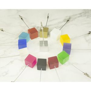 Markers Lot 10pcs Cube Stand Photo Holders,memo Note Clips,table Wedding Place Card Clamp,wholesale Personalized Giveaway Gift