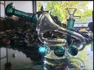 Klein Recycler Petrol Kuleleri Cam Su Bongs Nargile Duman Cam Boru Beher Taban Bong 14mm Kase Ile