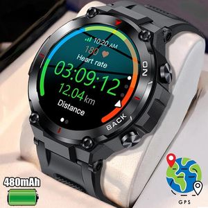 Rakare nya GPS -position män smart titta utomhus sport fiess super lång standby smartwatch ip68 simning man titta 360*360 hd skärm