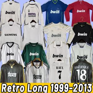 Raul Redondo Retro-Fußballtrikots Roberto Carlos Seedorf GUTI SUKER Real MadridS Vintage-Fußballtrikot Ronaldo mit langen Ärmeln 01 02 05 06 07 10 11 12 13 14 15 16 17 18