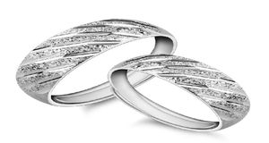 Omhxzj hela modeband ringer enkla meteor duschälskare par 925 sterling silver öppen justera kvinnlig för kvinnlig man ring g7493579