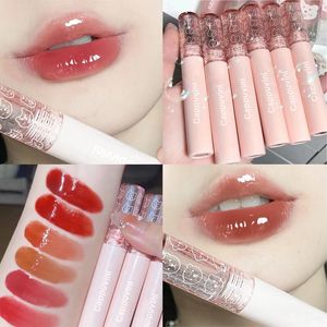 Lip Gloss Cherry Pink Mirror Water Makeup Nude Transparent Glass Glaze Waterproof Liquid Lipstick Brown Clear Tint Cosmetics