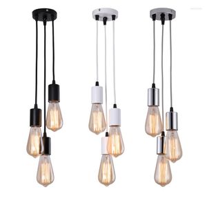 Chandeliers Creative Restaurant Chandelier 3 Bulbs Dining Light Modern Vintage Edison Lighting Fixture Industrial E27 Hanging