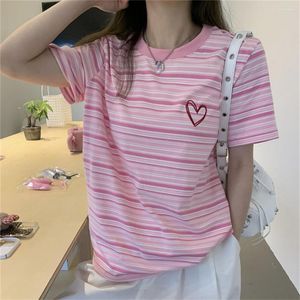 Maglioni da donna Alien Kitty S-L T-shirt dolci da donna Stripes Summer Loose Chic Minimalista 2023 Manica corta Slim Office Lady Streetwear