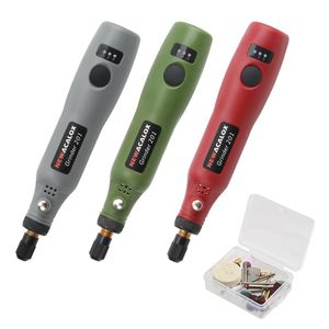 Sliper USB 5V DC 10W Mini Trådlös slipmaskin Variabel hastighet Rotary Tools Kit Borrgraver Pen för malning Polering