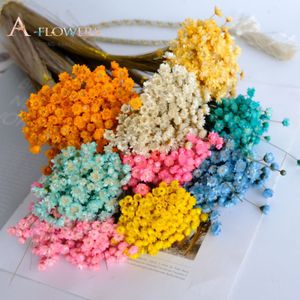 Faux Floral Greenery 50Pcs Natural Dried Flowers Small Star Daisy Aesthetic Garden Home Decor Dry Little Chamomile Flower Bouquet Wedding Decoration 230627