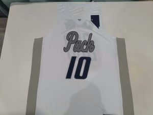 College Basketball Wears Physical photos Nevada Wolf Pack 10 Caleb Martin white Men Youth Women Vintage High School Size S-5XL or any name and number jersey