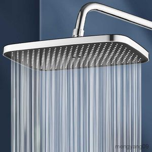 Bathroom Shower Heads Large Black Rainfall Shower Head Bathroom Top High Pressure Shower Head Ceiling Rain Showerhead R230627