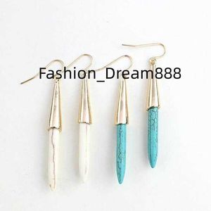 Wholesale White For Women Gemstone Fashion Long Turquoise Earrings