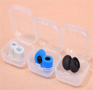 Fyrkantig tom mini klar plastförvaringsbehållare lådfodral med lock små lådor smycken öronproppar JL1322