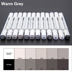 Markers TOUCH 12/30Color Cool Gray Marker Warm Gray Marker Set Dual Tips Alcohol Based Art Marker for Drawing Manga Mark Art Supplies 230626