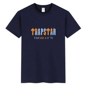 Trapstar ロンドンデザイナー Tシャツ夏プリント Tシャツメンズレディース服スポーツ通気性カジュアルクルーカラーハイストリートスウェットシャツlztj