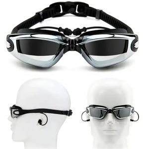 Schwimmbrille Erwachsene Schwimmbrille Antifog wasserdichte UV-Schutzbrille mit Ohrstöpsel für Männer Frauen Pool 230626