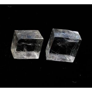 Konst och hantverk 2st Natural Clear Square Calcite Stones Island Spar Quartz Crystal Rock Energy Stone Mineral Prov Healing12183 DHC6V