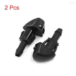 Car Washer X Autohaux Pair Black Auto Double Holes Window Wiper Windshield Cleaning Nozzle Replacement 37 19 15mm