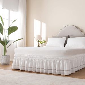 Bedding sets 2023 White Hollowed Bed Skirt Elastic Band Home Cover Without Surface Couvre Lit TwinFullQueenKing Size 230626