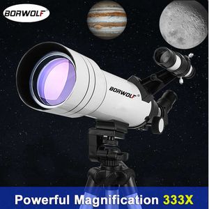 Binóculos de telescópio BORWOLF F40070 Tescópio astronômico profissional para espaço Monocular 70400 Binóculos poderosos de visão noturna para acampamento de estrelas HKD230627