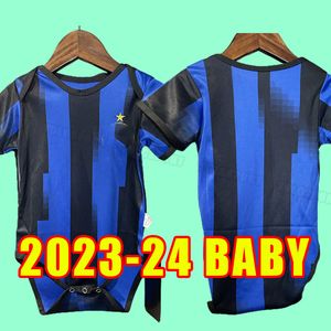 赤ちゃん2023 2024サッカージャージLukaku Inter Milans Correa dzeko Giroud Barella Lautaro Skriniar Bellanova de Vrij 23 24フットボールシャツホームキッズ幼児