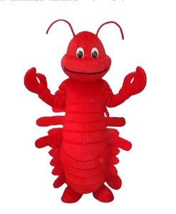 Venda de fábrica vermelho grande corpo lagosta homem mascote trajes fantasia vestido de personagem de desenho animado roupa terno tamanho adulto carnaval páscoa publicidade tema roupas