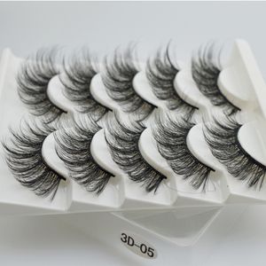 False Eyelashes QSTY 5 Pairs 3D Mink Hair Thick Curled Full Strip Lashes Eyelash Extension Fashion Women Eyes Makeup 230627