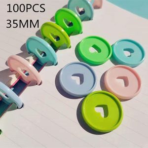 Koliny 100 kawałków 35 mm Nowy kolor plastikowy pierścień grzybowy notebook luźne faluje wiązanie