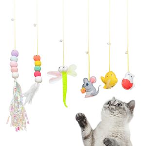 Simulering Caterpillar Cat Toy Cat Scratch Rope Mouse Funny Self-Hey Interactive Toy Dractable Hanging Door Type Pet Supplies