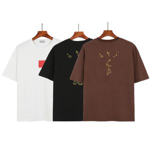 Мужские футболки Мужская футболка High Street Style с коротким рукавом и круглым вырезом Модная женская футболка с буквенным принтом Размер S-XL