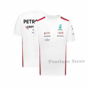 Ee0m 2023 Модные новые мужские футболки Formula 1 Racing Team Petronas Motorsport Автомобильные фанаты Спортивные летние быстросохнущие черные белые зеленые 9zur