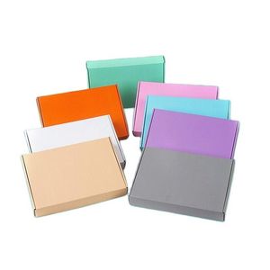 Mailers 5pcs/lot Black / Gray / Pink Paper Cardboard Boxes For Packing Orders Shipping Carton Package For Packing Cloth / Gift