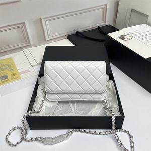 Zincir deri ekose çanta içinde lüks moda cüzdan woc zincirleri flep çanta çanta altın gümüş zincir crossbody debriyaj çanta ile mini elmas kafes çanta