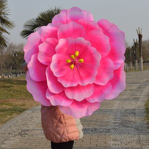 Torkade blommor Dansprev Peony Paraply Stage Performance Paraply Sport Meeting Entrance Props Kindergarten Dance Performance Hand Flowers 230627